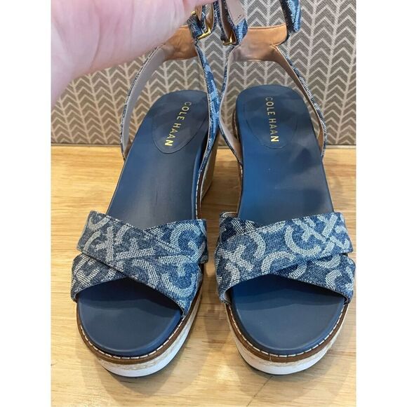 Cole Haan Women's Cloud Ankle Strap Espadrille Wedge Sandals - Picture 2 of 9